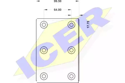 Комплект колодки тормозной накладки ICER 21 5879 00